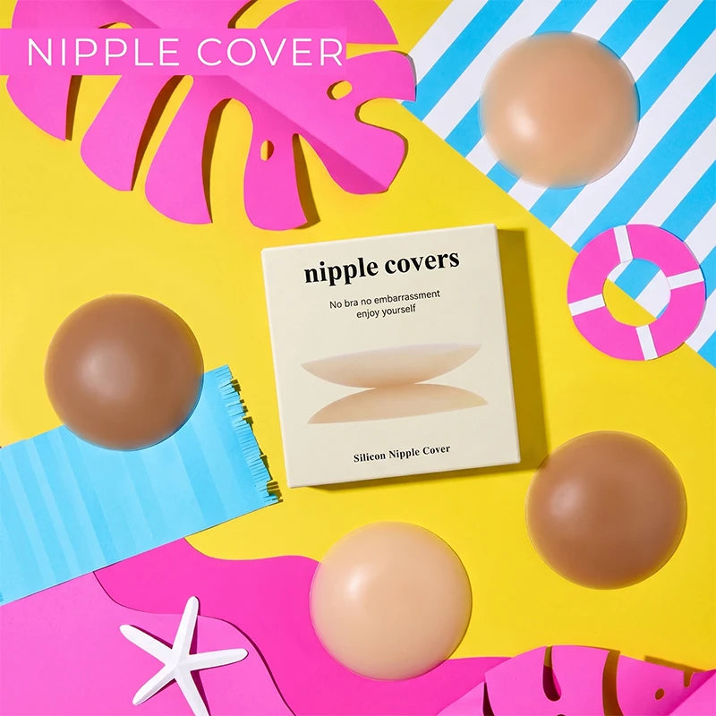 Invisible self-adhesive nipple covers for women, 2-piece pack by HSF Marketplace