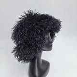 Women's trendy faux wool curly fur bucket hat in a soft textured design by HSF Marketplace
