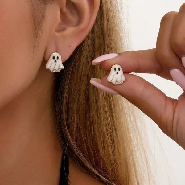 Funny prank flies stud earrings, realistic small insect jewelry for women, Halloween party accessory by HSF Marketplace