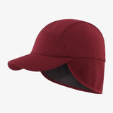 Women's winter baseball cap with ear flaps, ponytail opening, adjustable fleece lining for running and hiking