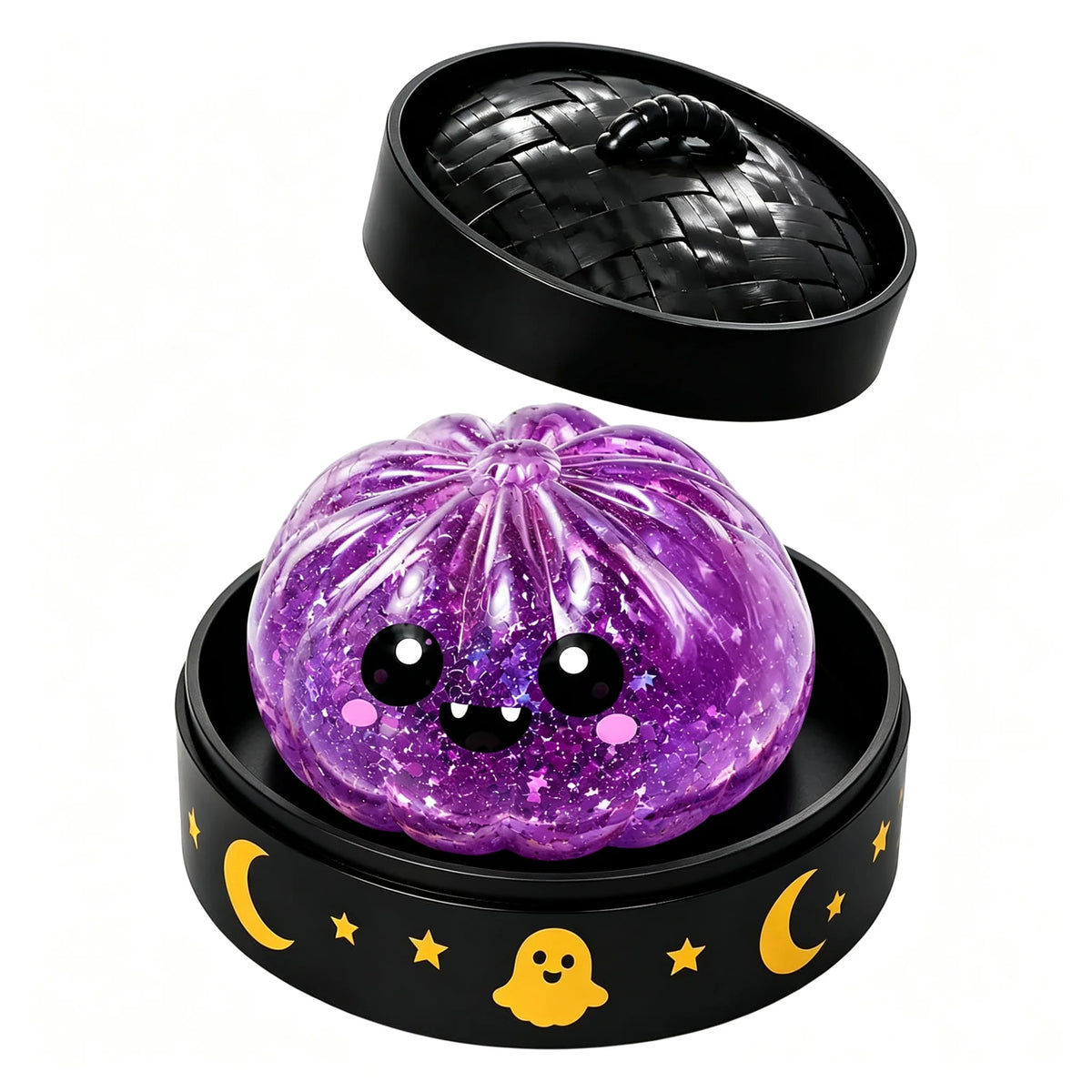 New Halloween Dumpling Squeeze Squishy Toy, Cute Slow Rising Squeeze Stress Relief Sensory Toy, Soft Kawaii Halloween Fidget Toy