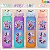 Kpop Demon Hunters gradient color water cup with straw, 750ml HSF Marketplace K-culture merch