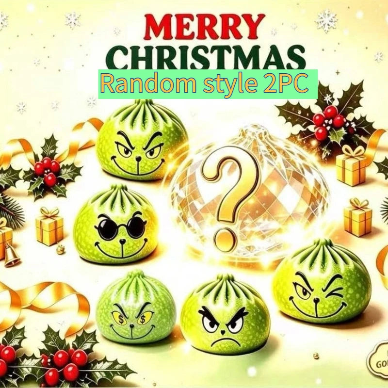 Glitter green dumpling stress relief toy by HSF Marketplace for sensory play, parties, and gifts
