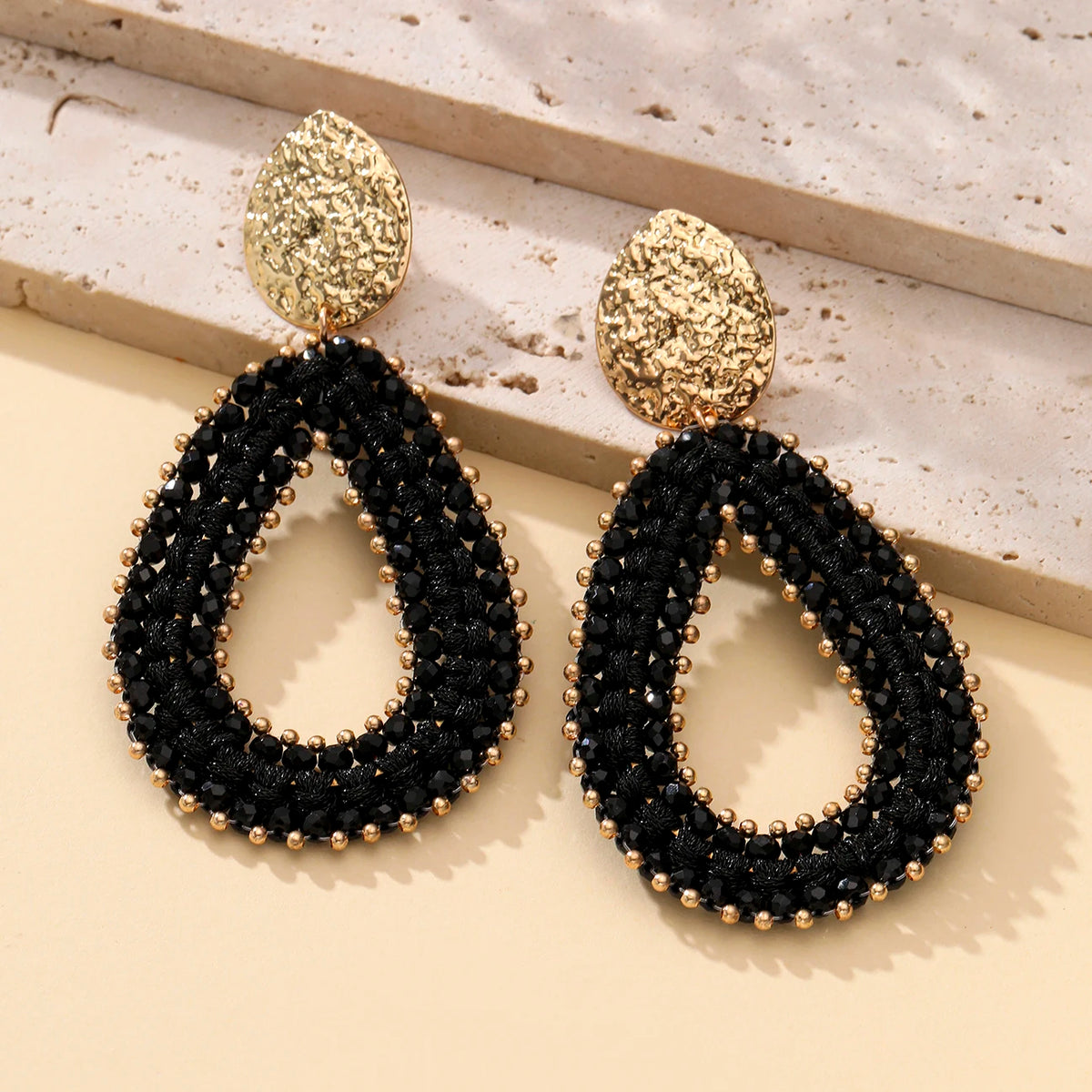 Colorful handmade water drop shape earrings for women, HSF Marketplace jewelry