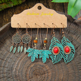 Boho vintage antique bronze tassel dangle earrings for women by HSF Marketplace