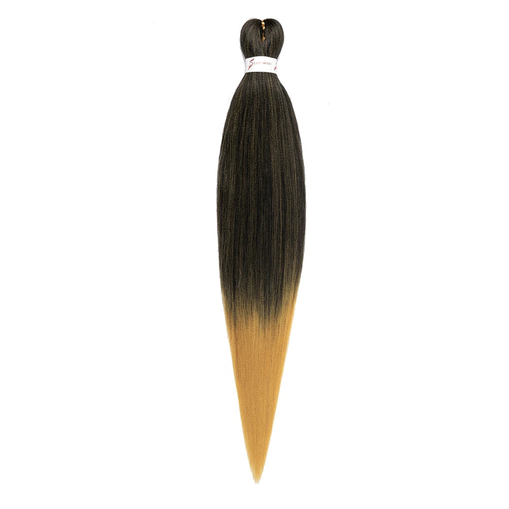 Pre-stretched Braids Hair Professional Itch Free Hot Water Setting Synthetic Fiber Ombre Yaki Texture Braid Hair Extensions