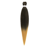 Pre-stretched Braids Hair Professional Itch Free Hot Water Setting Synthetic Fiber Ombre Yaki Texture Braid Hair Extensions