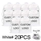 20-piece soft satin wig storage bags for hair extensions, customizable design by HSF Marketplace