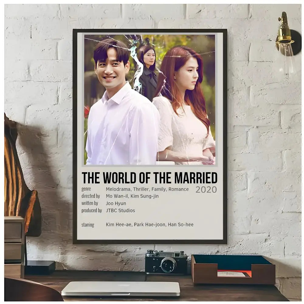The World of the Married poster, stylish Korean drama decor by HSF Marketplace