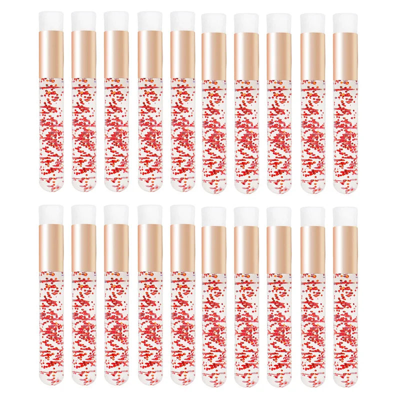 20 pcs Crystal eyelash cleaning brushes for false eyelash extensions, lashes shampoo, and makeup removal, blackhead remover tools.