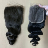 Loose Wave Bundles With HD Lace Frontal 13X4 Indian Virgin Human Hair 3/4 Bundles With Closure Raw Hair 4X4 Closure With Bundles