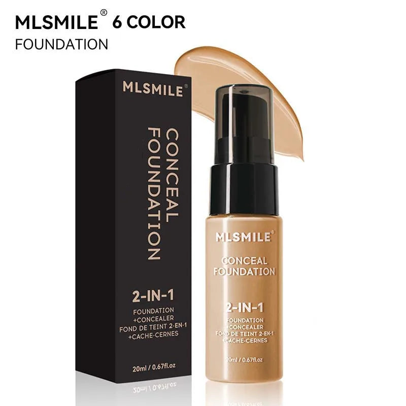 Oil-control matte BB cream foundation liquid with full coverage, waterproof finish, and concealer texture in a bottle