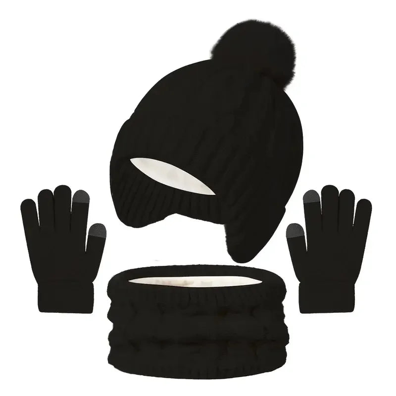 Children's winter hat, scarf and gloves set for ages 3-8 by HSF Marketplace