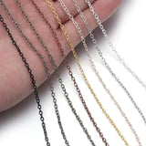 Gold and silver plated necklace chain for jewelry making, 5–10 yards in length