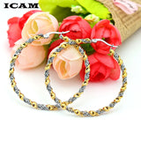 HSF Marketplace stainless steel hoop earrings set for women, nickel-free design, shown on a neutral background