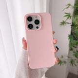 Ultra-thin luxury candy color silicone case for iPhone 16 to 11 by HSF Marketplace