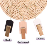 Plussign Wooden Double-Sided Hanger With Swivel Hook For Hairpieces Ponytail Bundles Holder Hanger For Wig Carrier Wig Holder