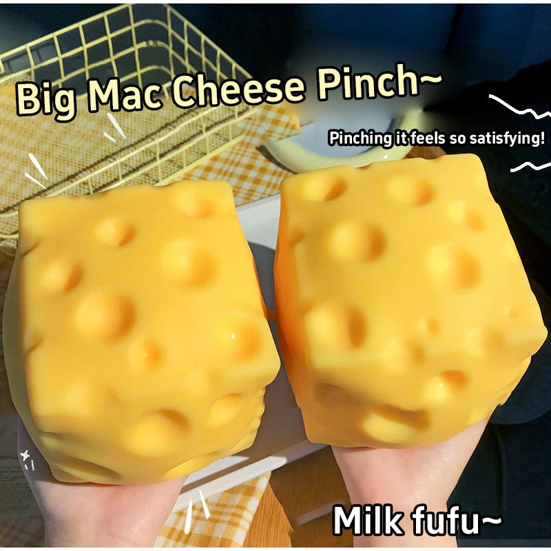 HSF Marketplace squishy cheese squeeze toy for stress relief and sensory play