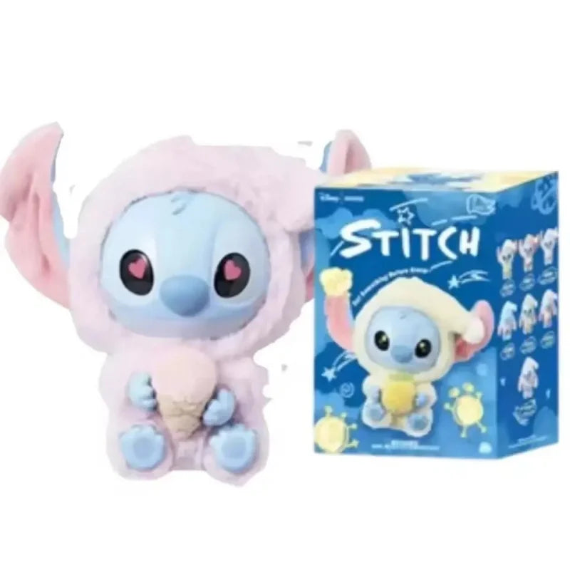 2026 Stitch plush doll blind box, Eat Before Sleep series vinyl hanging bag collectible toy set