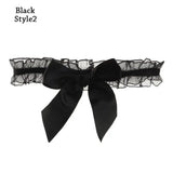 Women’s lace bow garter belt thigh ring, bridal wedding leg loop for lingerie and cosplay outfits