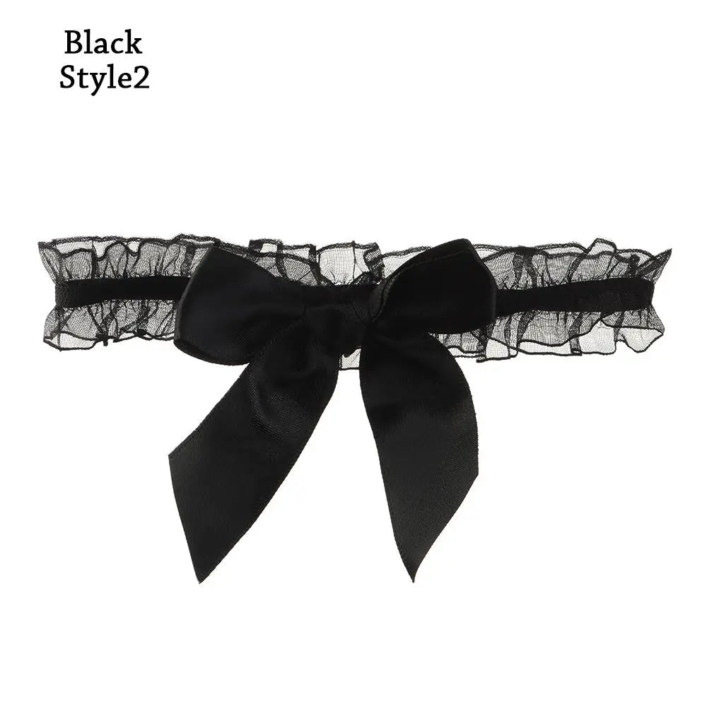 Women’s lace bow garter belt thigh ring, bridal wedding leg loop for lingerie and cosplay outfits