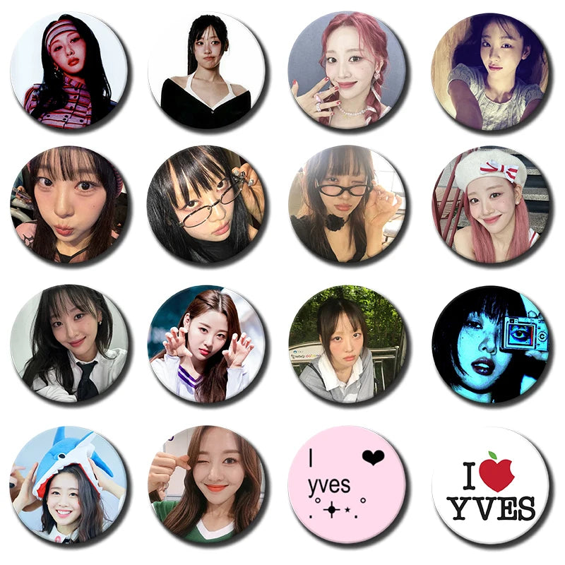 YVES soft button pin from LOONA, cute K-pop accessory by HSF Marketplace