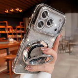 Glitter magnetic phone case for iPhone 14 Pro Max with raised lens protection by HSF Marketplace