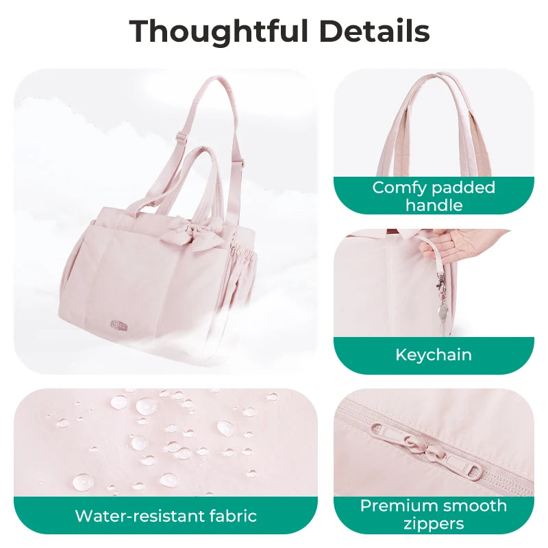 HSF Marketplace BAGSMART large capacity tote bag for women, versatile commuting handbag with multiple pockets and shoulder strap.