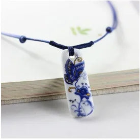 Women's ceramic fashion necklace with pendant, wholesale jewelry by HSF Marketplace, stylish jewelry for women and ladies.