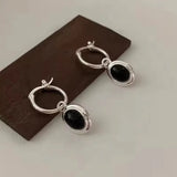 925 sterling silver jade drop earrings for women, elegant dangling jewelry design