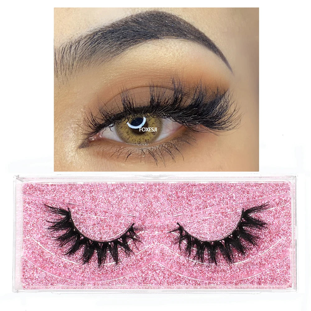 Dropshipping 3D Mink Eye Lashes Fluffy Volume Eyelash Extension Natural Wispy Full Strip Mink False Eyelashes Bulk Lash Makeup