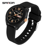 SANDA Quartz Watch for Women Waterproof Auto Date Week Elegant Luxury Ladies Wristwatch Waterproof Analog Women's Watches
