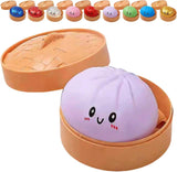 A2027Glitter Dumpling Glitter Dumpling Squishy with Box Dumplings Sensory Squeeze Toy for Stress Relief