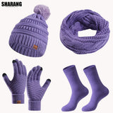 Warm winter hat, scarf and gloves set for women and girls by HSF Marketplace
