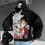 One Piece Luffy hoodie for men and women, casual anime sweatshirt with character design