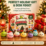 Squishy 2026 Christmas Advent Calendar, 24 Days Countdown Surprise Box, Dumpling Slow Rebound Squishies Squeeze Sensory Gift