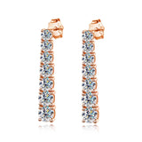 KNOBSPIN D VVS1 Moissanite Pandent Earrings for Woman Wedding Jewely with GRA s925 Sterling Sliver Plated 18k White Gold Earring