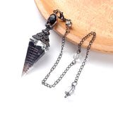 Natural stone pendulum pendant for jewelry making and energy by HSF Marketplace