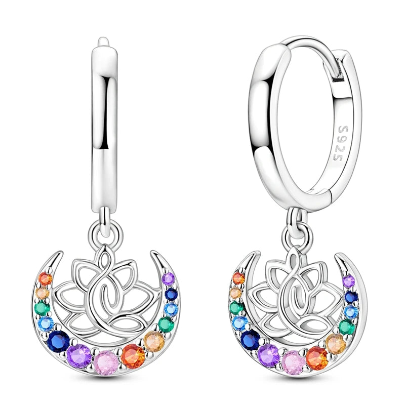 Hypoallergenic CZ zircon hoop earrings in 925 sterling silver by HSF Marketplace