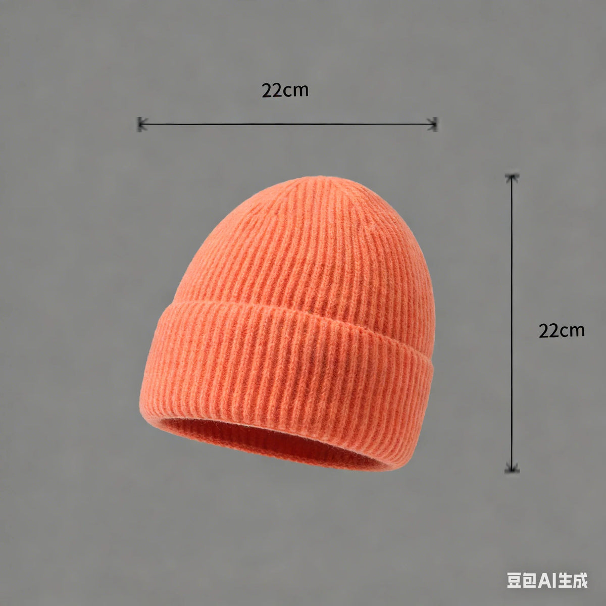 Warm knitted melon hat winter beanie for women and men in a cozy textured design