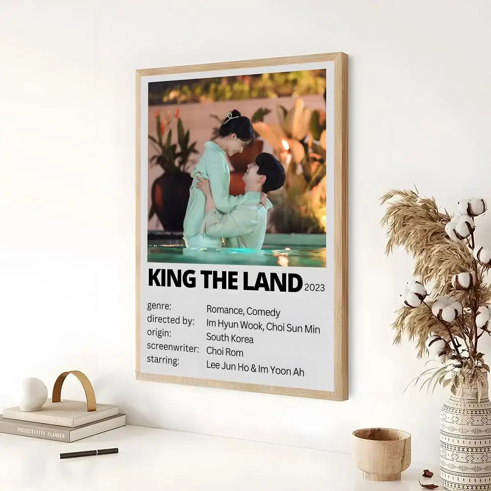 Korean TV King The Land poster, K-Culture wall decor by HSF Marketplace