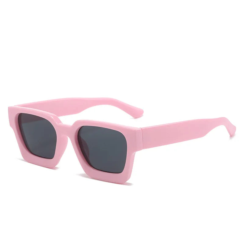 Luxury green square sunglasses for women and men by HSF Marketplace, retro designer style with UV400 protection.