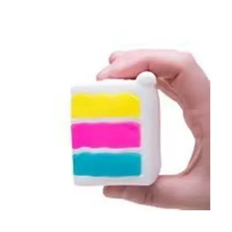 HSF Marketplace Hot NeeDoh Peace Cake sensory toy, stress relief squeeze and pinch stress ball for adults, colorful and flexible.