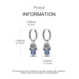 925 sterling silver hoop earrings with night sky gemstones by HSF Marketplace