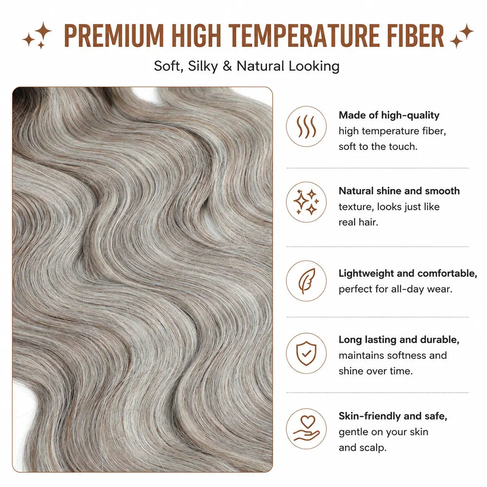26 Inch Crochet Braid Hair 300G Synthetic Ombre Brown 27/30/613 Deep Wave Braiding Hair Extensions Body Wave Twist Crochet Hair