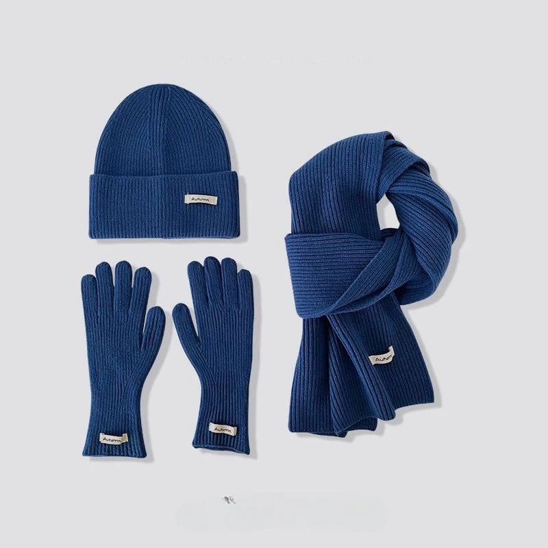 Women’s winter warm knitted hat, scarf and gloves set in a coordinated design by HSF Marketplace