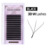 Arison 3D-6D W-Shape eyelash extensions for volume fans, false eyelashes in a product tray