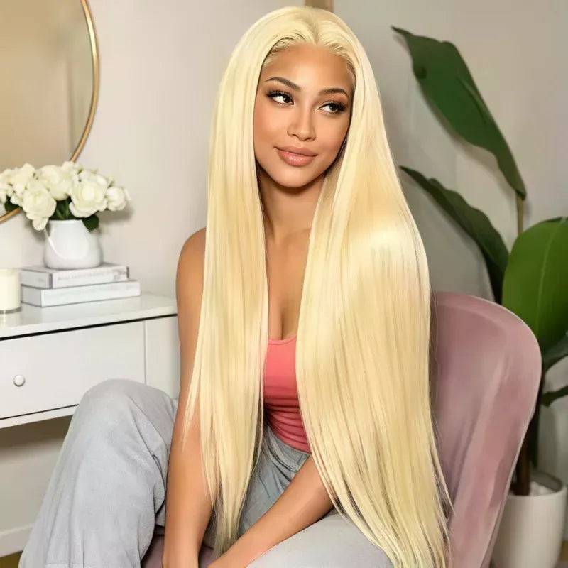 250% density blonde bone straight human hair wig for women by HSF Marketplace