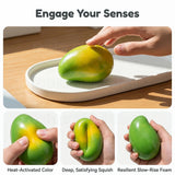 2026 New Handmade Crispy Mango Squishy Stress Ball Crunchy Squeeze Fidget Toy Round Blocks ASMR Sensory Decompression for Adults