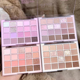 20-color Korean eyeshadow palette with purple matte, pearlescent, glitter, and waterproof shades by HSF Marketplace